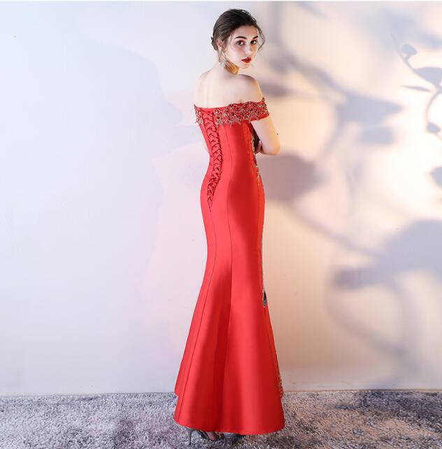 福連文苑刺繡綁帶中式婚禮禮服