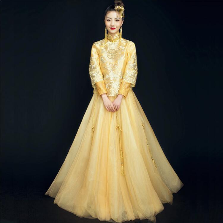 福連文苑刺繡嫁衣中式禮服圖片