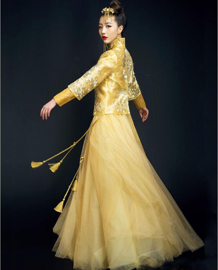 福連文苑刺繡嫁衣中式禮服圖片