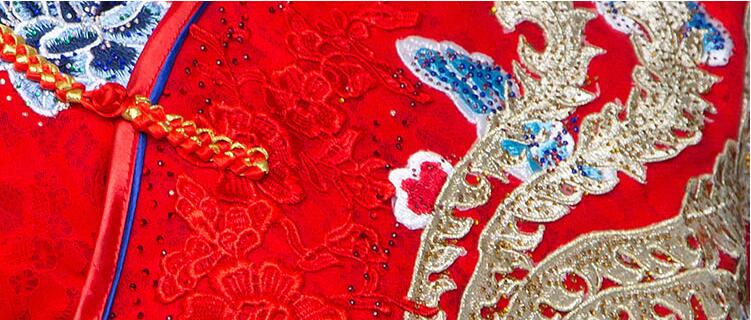 福連文苑刺繡中式婚紗中式禮服圖片