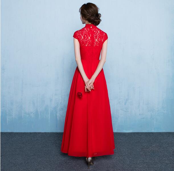 中式立領(lǐng)福連文苑刺繡中式禮服