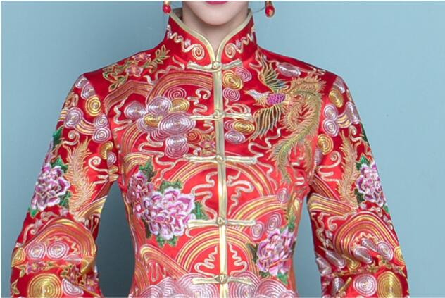 福連文苑刺繡旗袍嫁衣中式禮服