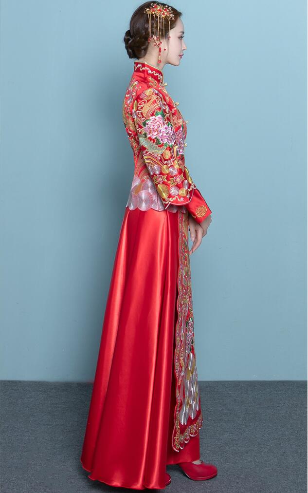 福連文苑刺繡旗袍嫁衣中式禮服