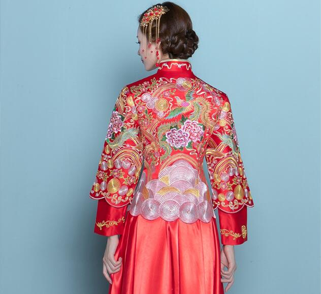 福連文苑刺繡旗袍嫁衣中式禮服