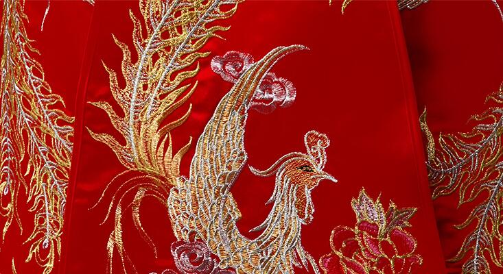 福連文苑刺繡龍鳳褂新娘中式禮服
