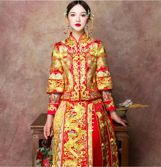 中式新娘服福連文苑嫁衣中式禮服圖片