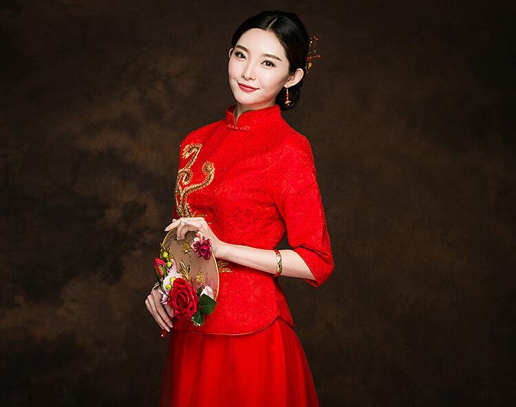 福連文苑禮服中式新娘禮服圖片