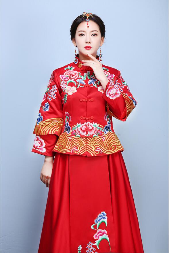 福連文苑龍鳳褂嫁衣中式婚禮禮服