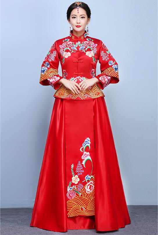 福連文苑龍鳳褂嫁衣中式婚禮禮服