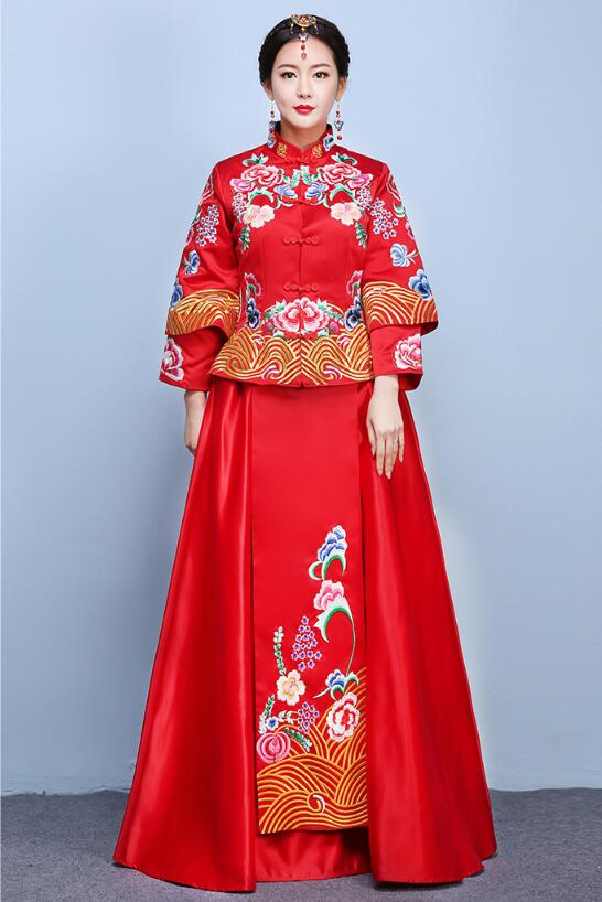 福連文苑龍鳳褂嫁衣中式婚禮禮服