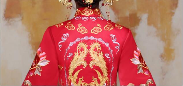 福連文苑蘇繡秀禾服嫁衣中式婚禮禮服