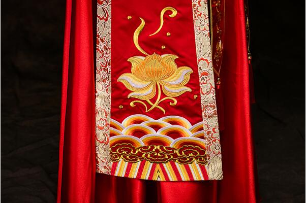 福連文苑繡花喜字新娘禮服中式婚禮禮服