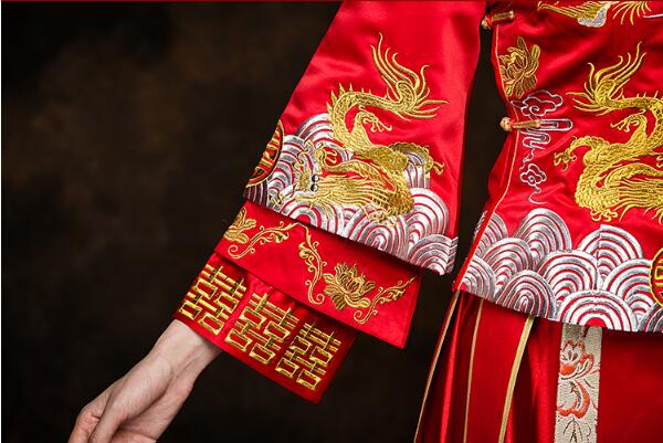 福連文苑繡花喜字新娘禮服中式婚禮禮服