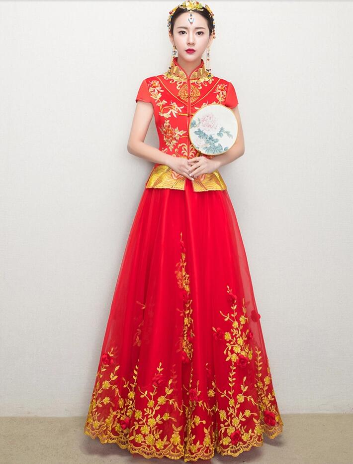 福連文苑新娘禮服中式婚禮禮服圖片