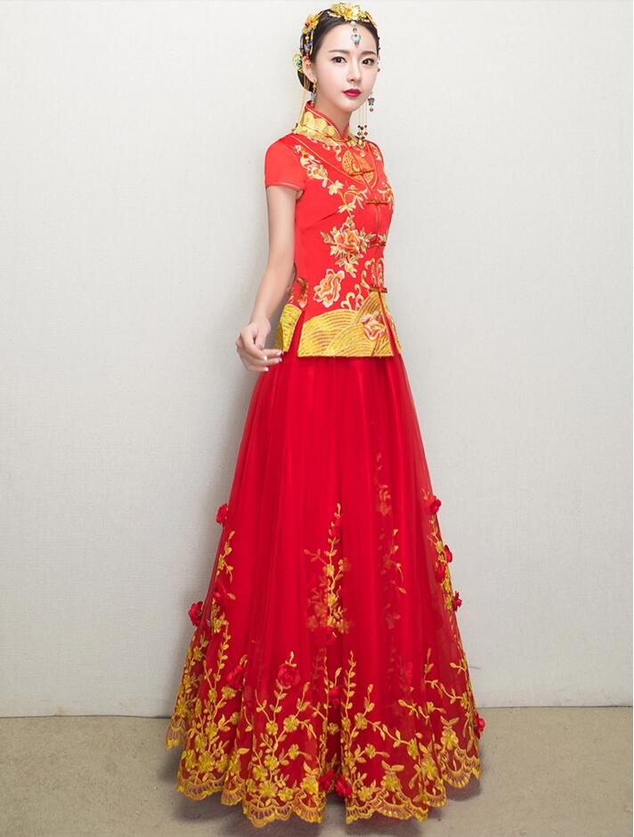 福連文苑新娘禮服中式婚禮禮服圖片