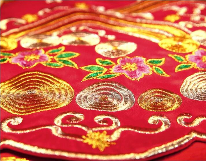 芙蓉彩鳳刺繡福連文苑嫁衣中式禮服