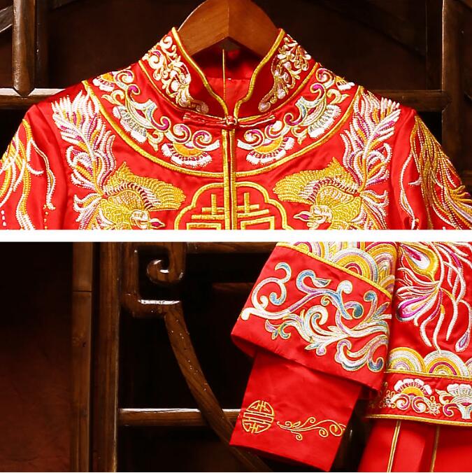 福連文苑秀禾服刺繡裙褂中式禮服