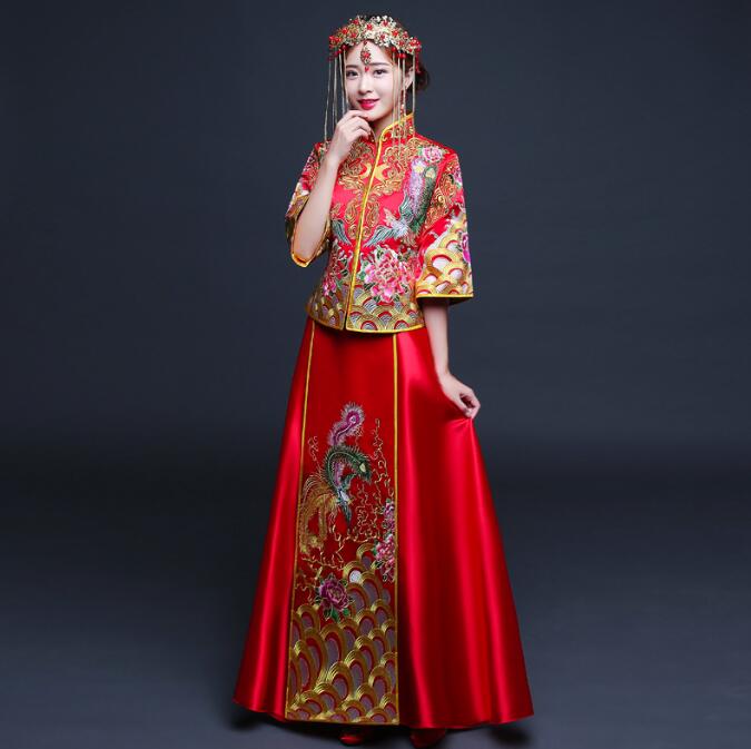 福連文苑刺繡秀禾服中式禮服