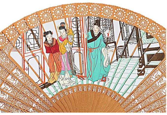 福連文苑檀香山和風(fēng)工藝折扇