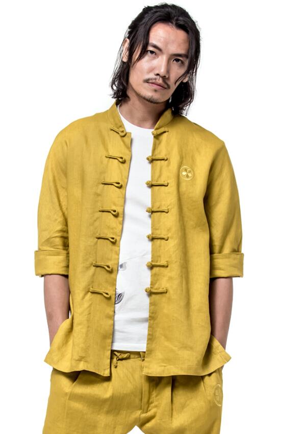 福連文苑復(fù)古刺繡男士唐裝