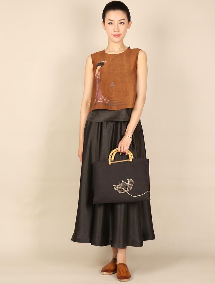 福連文苑中式背心女士唐裝