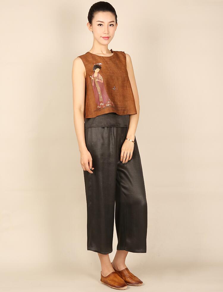 福連文苑中式背心女士唐裝