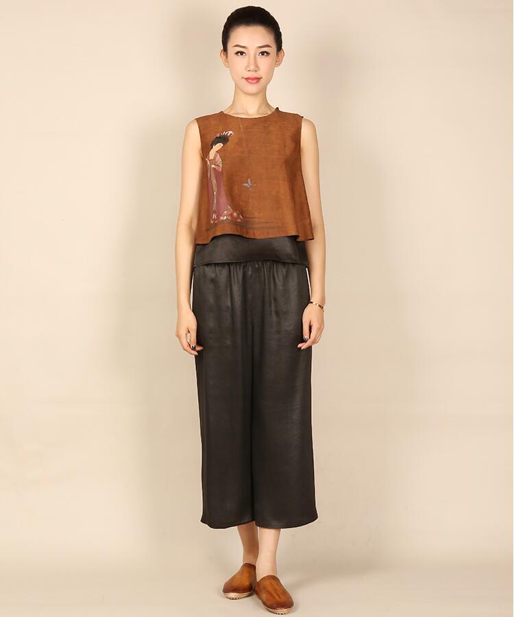 福連文苑中式背心女士唐裝