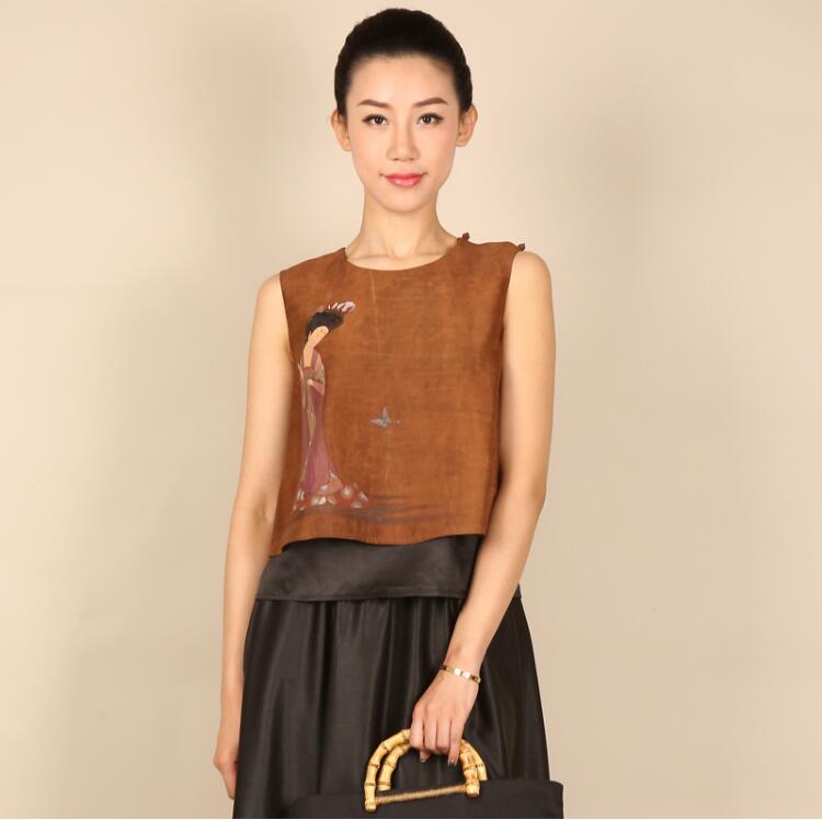 福連文苑中式背心女士唐裝