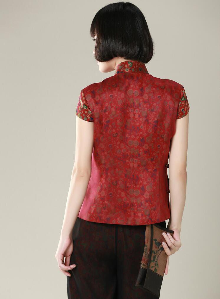 復(fù)古立領(lǐng)盤扣女士唐裝圖片