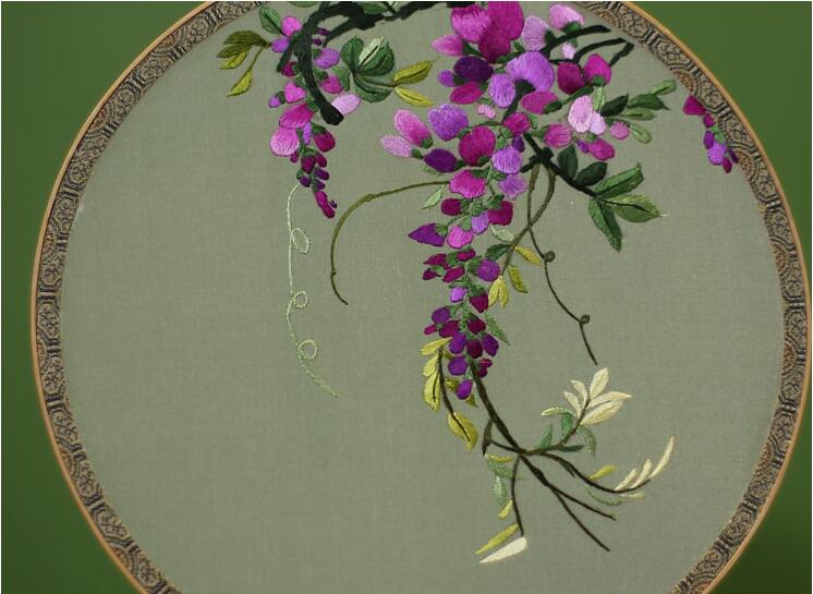 福連文苑蘇繡真絲團(tuán)扇