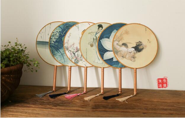 古典團扇復古園扇圖片