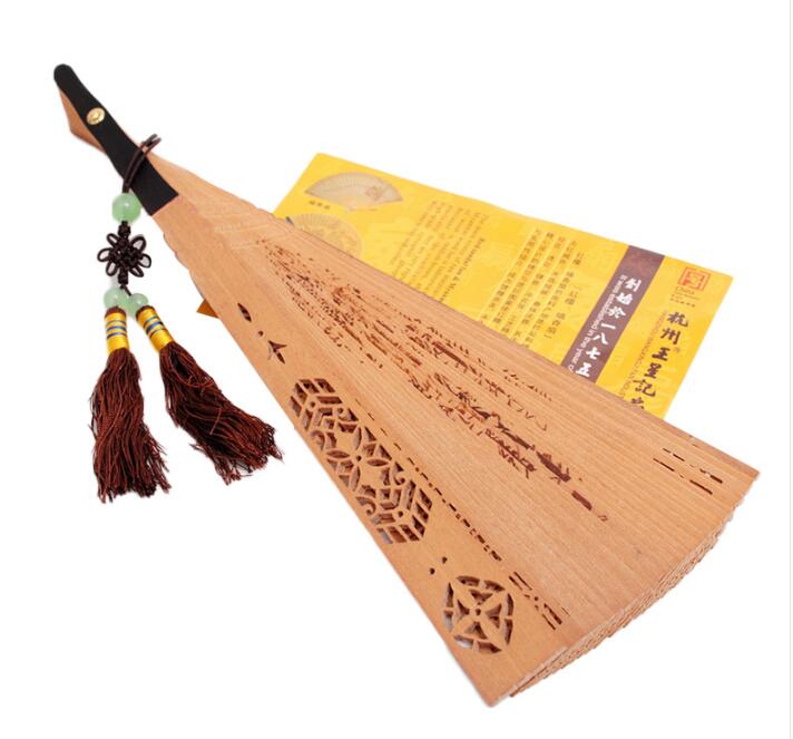 福連文苑紅檀香扇折扇圖片