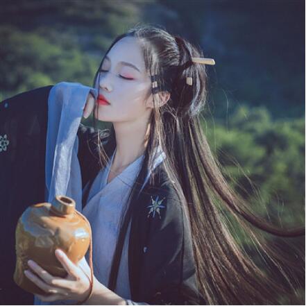 唯美真人古風(fēng)頭像，福連文苑圖片