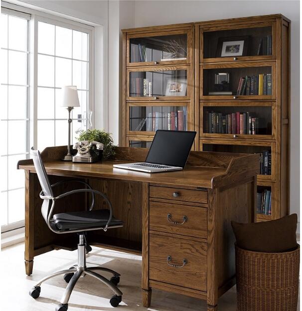 福連文苑水曲柳中式柜子書(shū)架