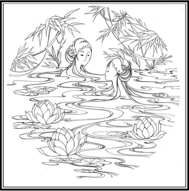 白蛇傳的故事，白蛇傳繪本插畫