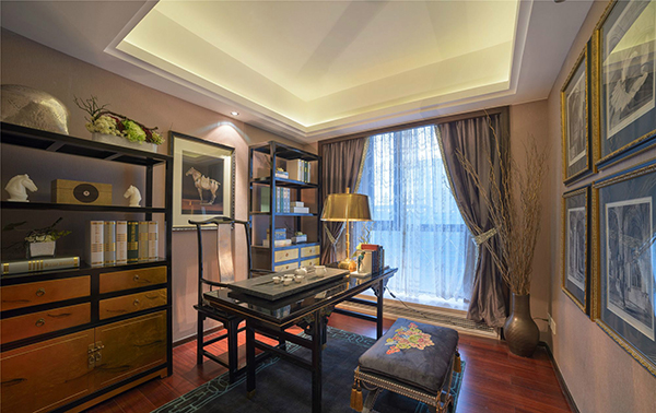 新中式裝飾風(fēng)格，會舍裝修設(shè)計(jì)