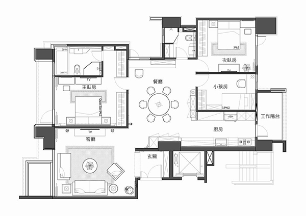 新中式裝修設(shè)計(jì)，會(huì)舍裝修設(shè)計(jì)(五)