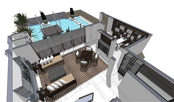 新中式會舍裝修設計樣板圖