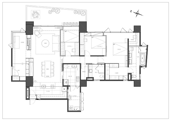 新中式裝修設(shè)計，會舍裝修設(shè)計圖(十一)