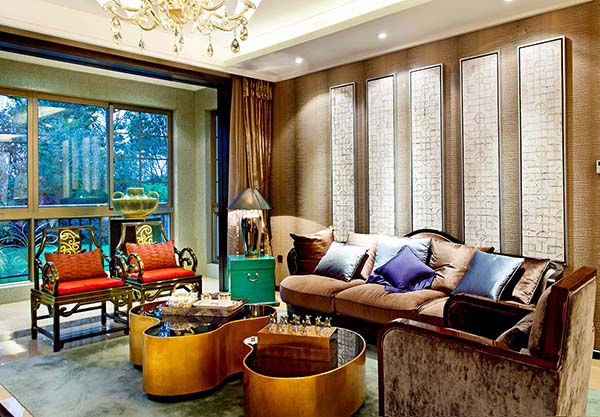 新中式裝修設(shè)計，裝修設(shè)計會舍圖(五)