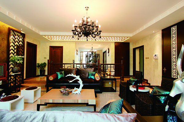 中天花園，簡約新中式家裝別墅樣板房