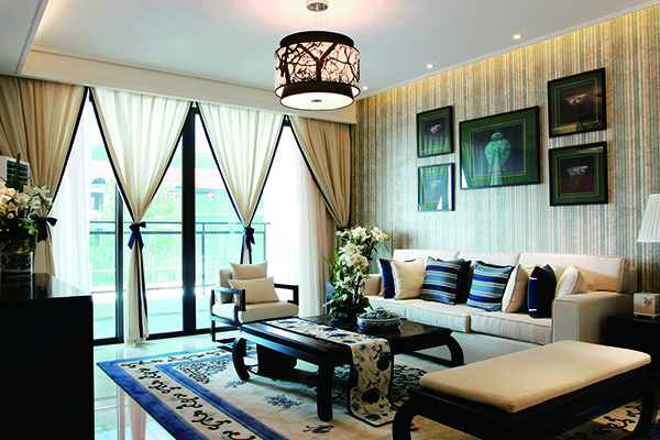 新中式別墅裝修設計，愛上青花瓷