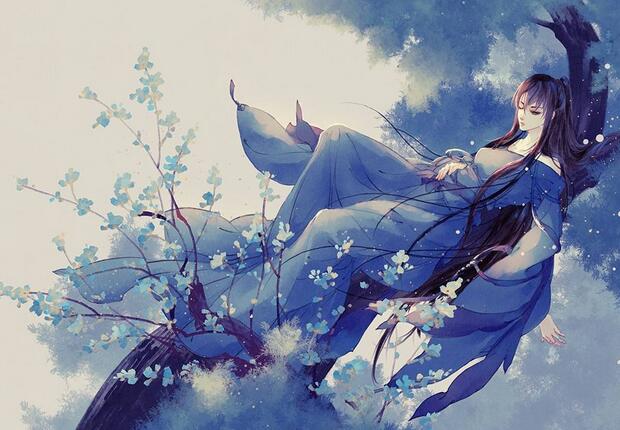 古風女子圖片，女子大圖