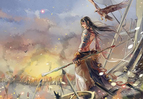 古風圖片，戰(zhàn)場上的男子