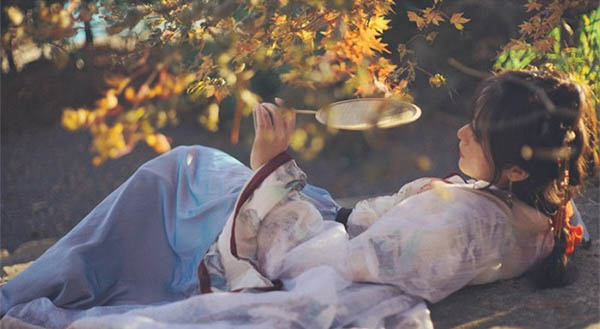 魏晉風漢服印花交領齊腰襦裙大袖衫