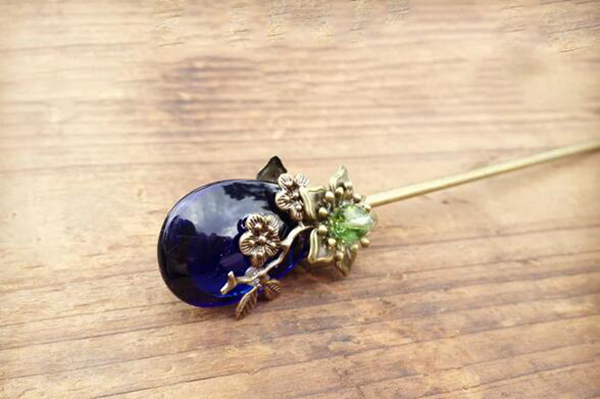 大水滴古典福連文苑盤發(fā)發(fā)簪單簪