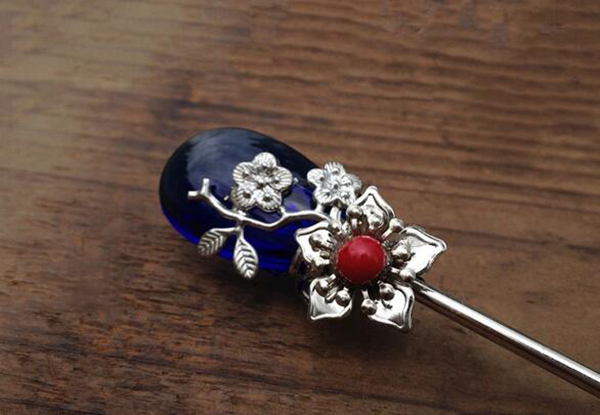 大水滴古典福連文苑盤發(fā)發(fā)簪單簪