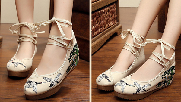 漢服鞋子 福連文苑古裝繡花鞋