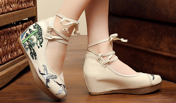 漢服鞋子 福連文苑古裝繡花鞋