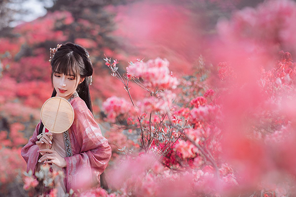 花不負(fù)儂，古裝女子攝影照片